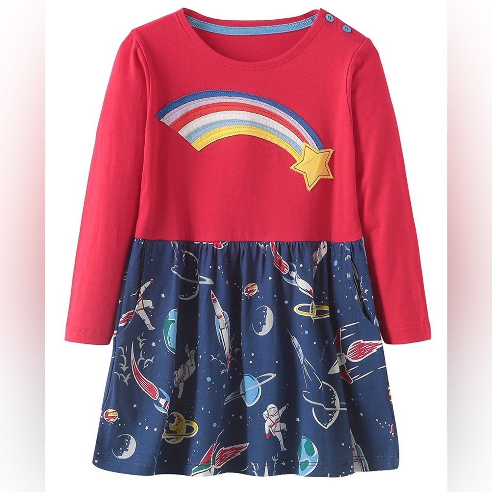 Mini Boden Space Big Applique Dress